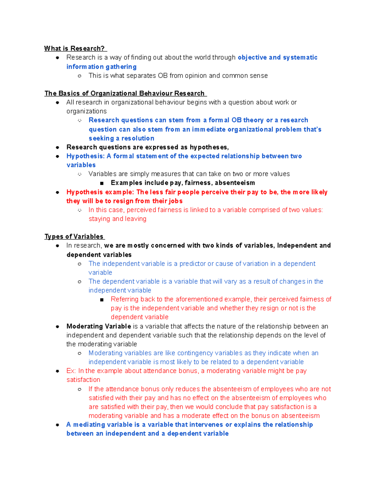 OB Appendix Reading - Detailed lecture / textbook notes - What is ...