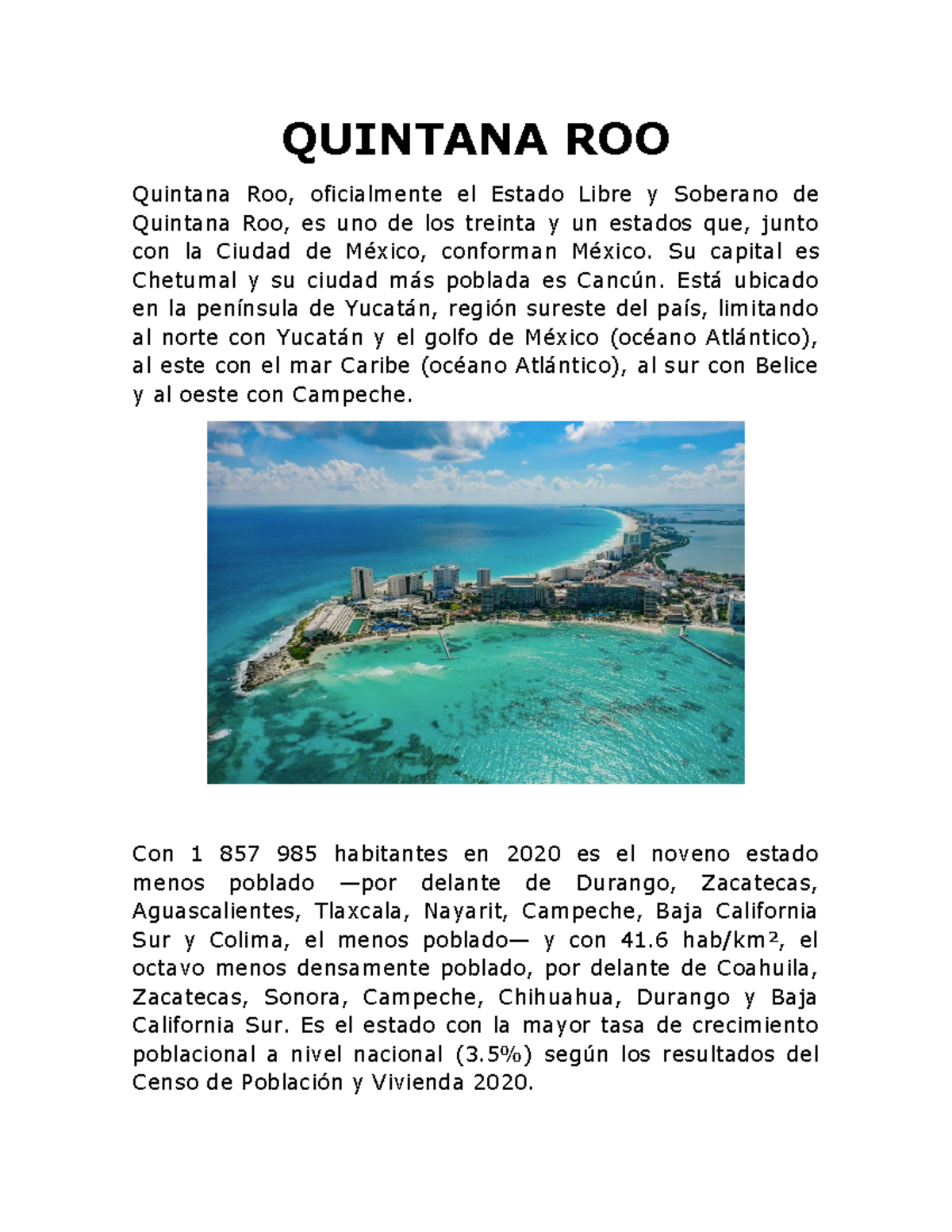 Quintana ROO INSTRODUCCION GEOGRAFICA EP1 - QUINTANA ROO Quintana Roo ...