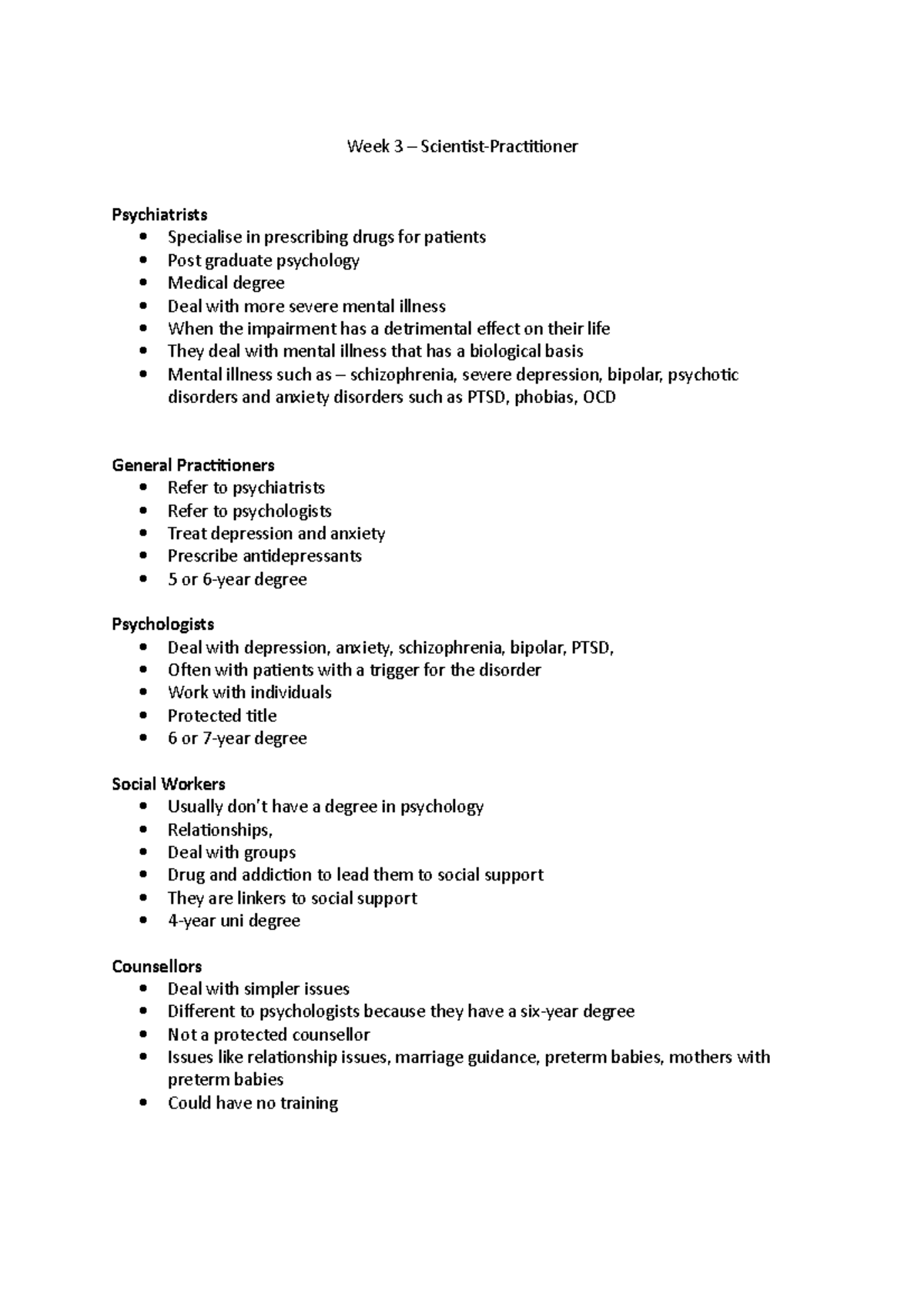 Week 3 ScientistPractitioner Model Week 3 ScientistPractitioner