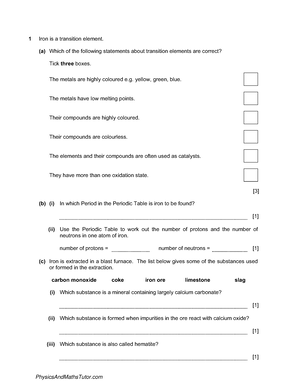 Chemistry - Paper 5 Notes - CHEMISTRY PAPER 5 – NOTES LIFE SAVING ...