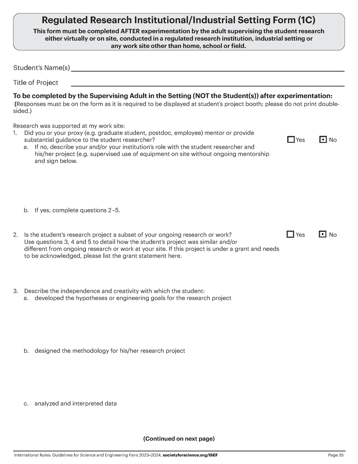 1C Regulated Research Institution - International Rules: Guidelines for ...