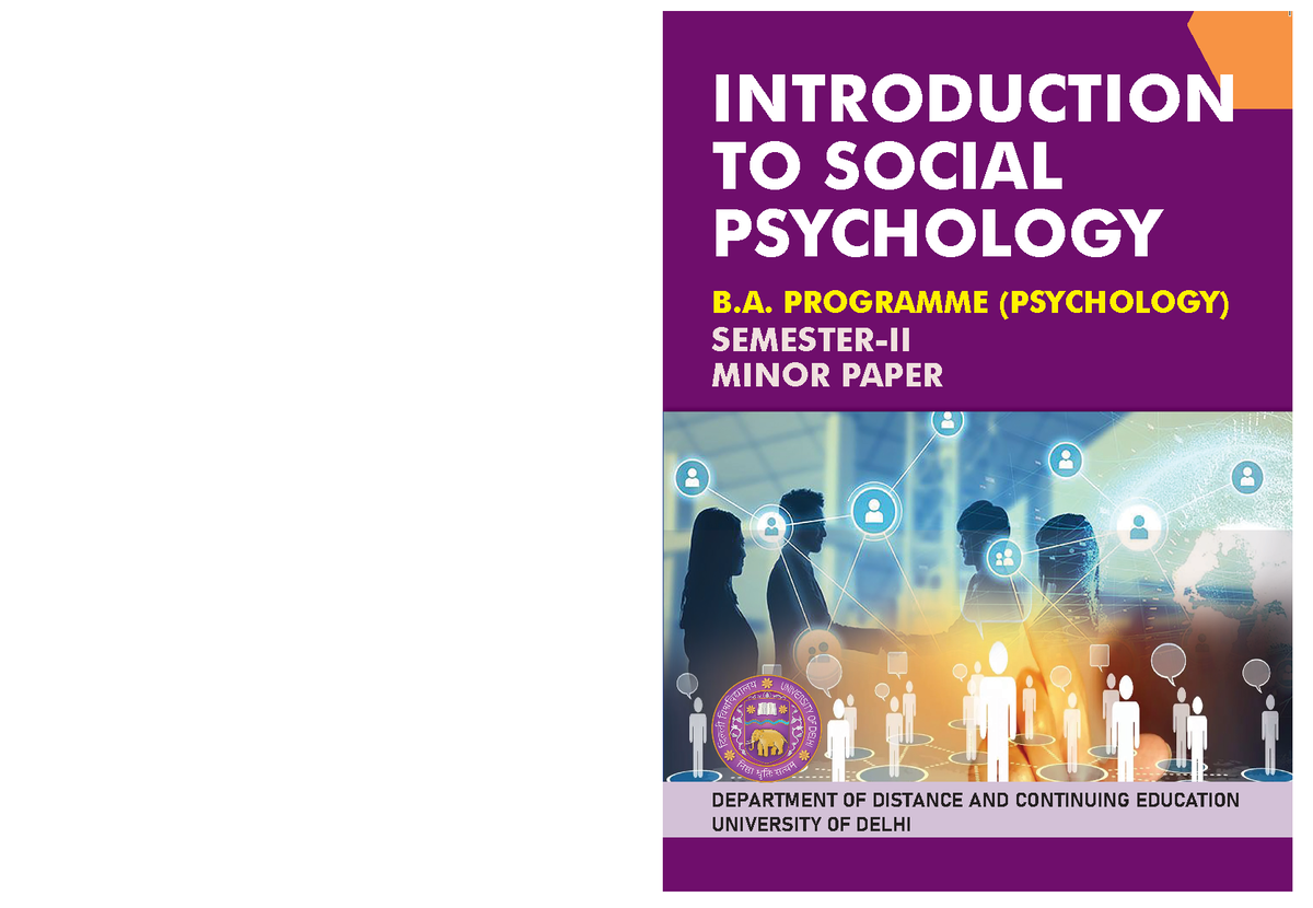 Introduction to Social Psychology - INTRODUCTION TO SOCIAL PSYCHOLOGY B