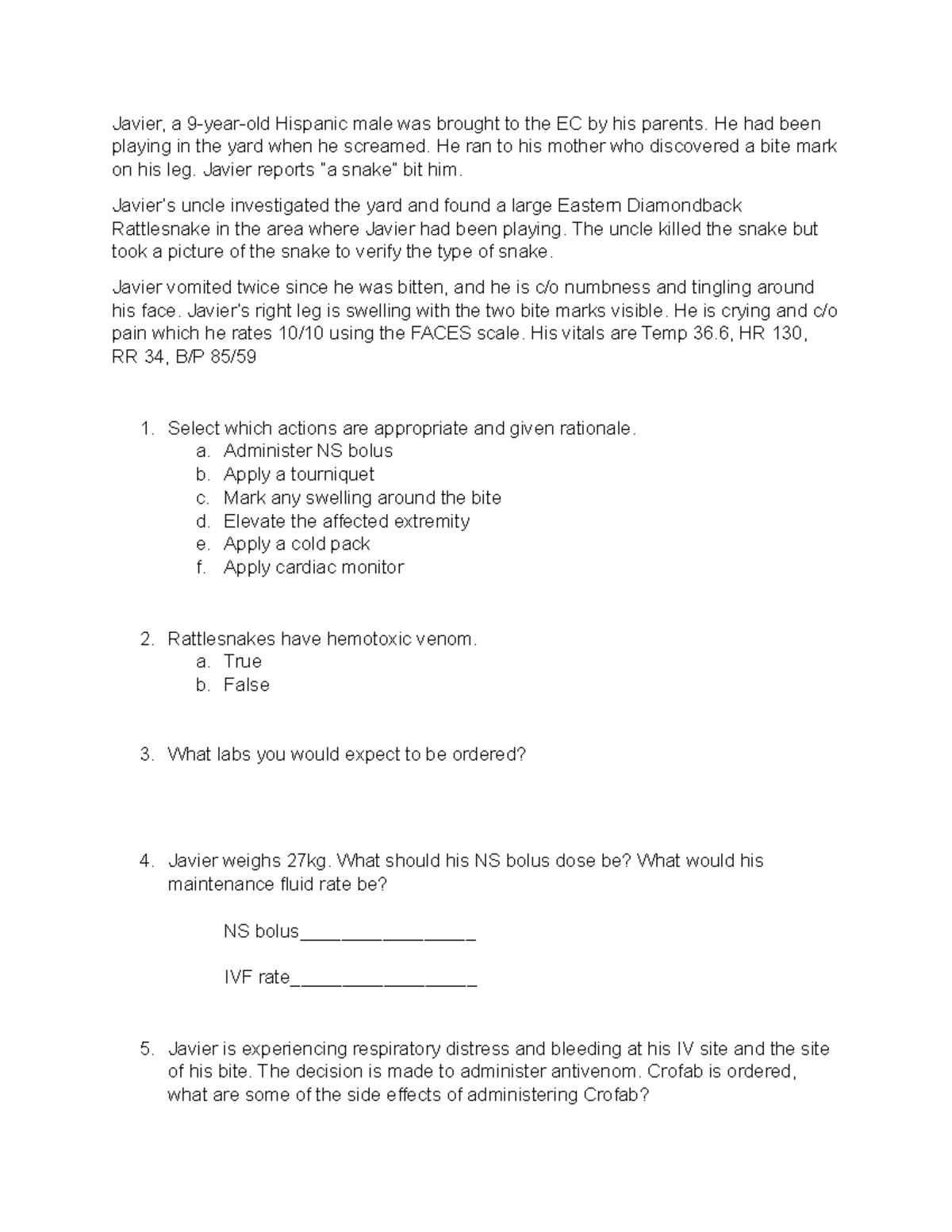 Rattlesnake bite1dfcea 0c58c34cdca936c8de2c023ea9 Javier, a 9