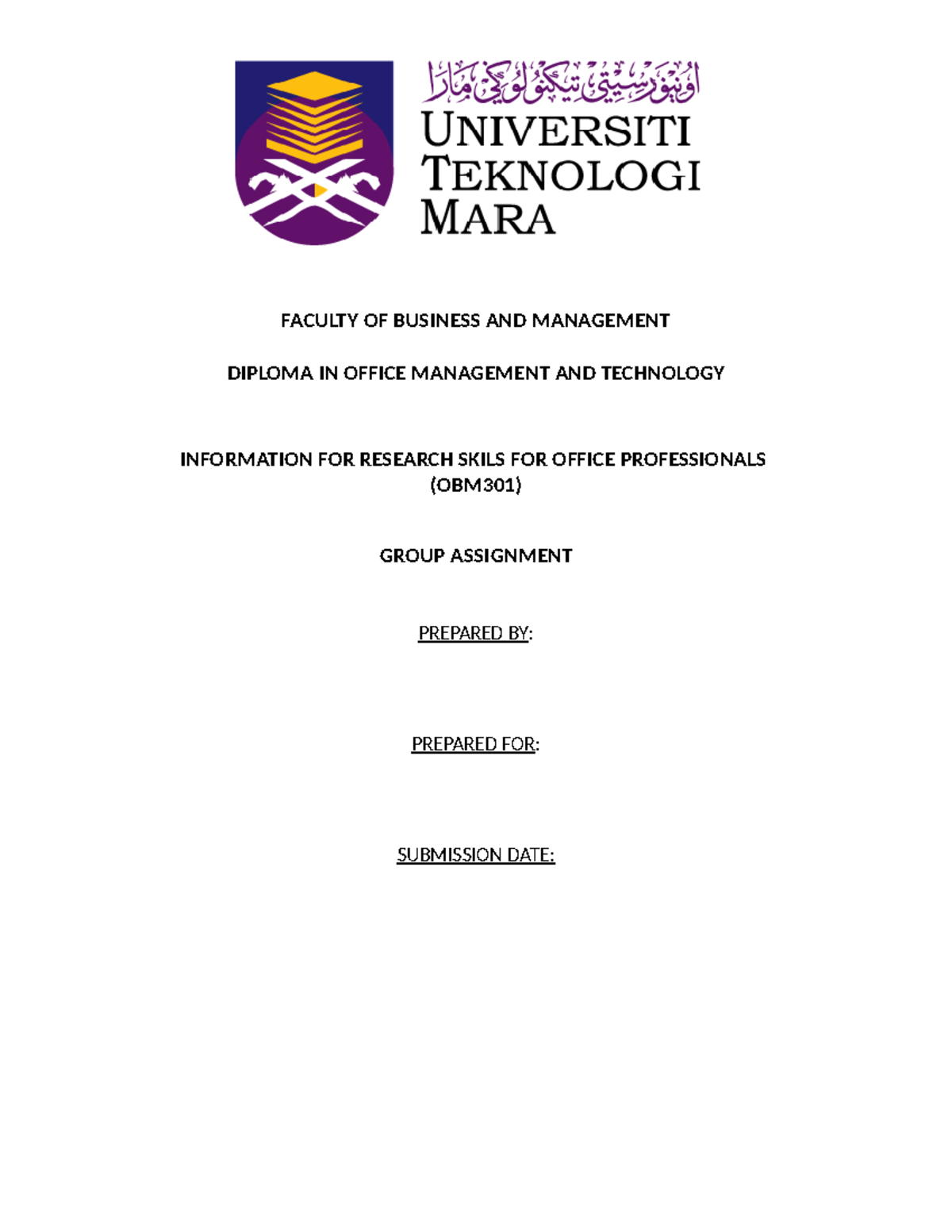 Obm301 Research Review Report Document Processing Uitm Studocu Obm301 Research Review Report Document Processing Uitm Studocu