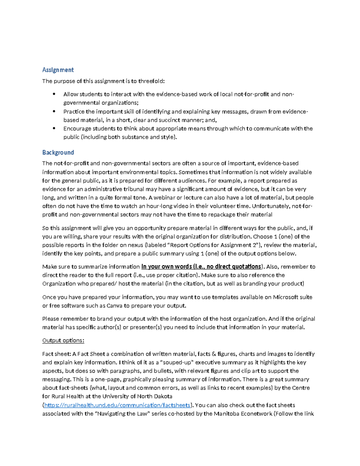 Attachment 1 - BUSINESS ASSIGNMENTS - Assignment The purpose of this ...