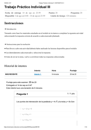 Examen Parcial 2 - [Unidad 3 Y Unidad 4] Matematicas II - MATEMATICAS ...