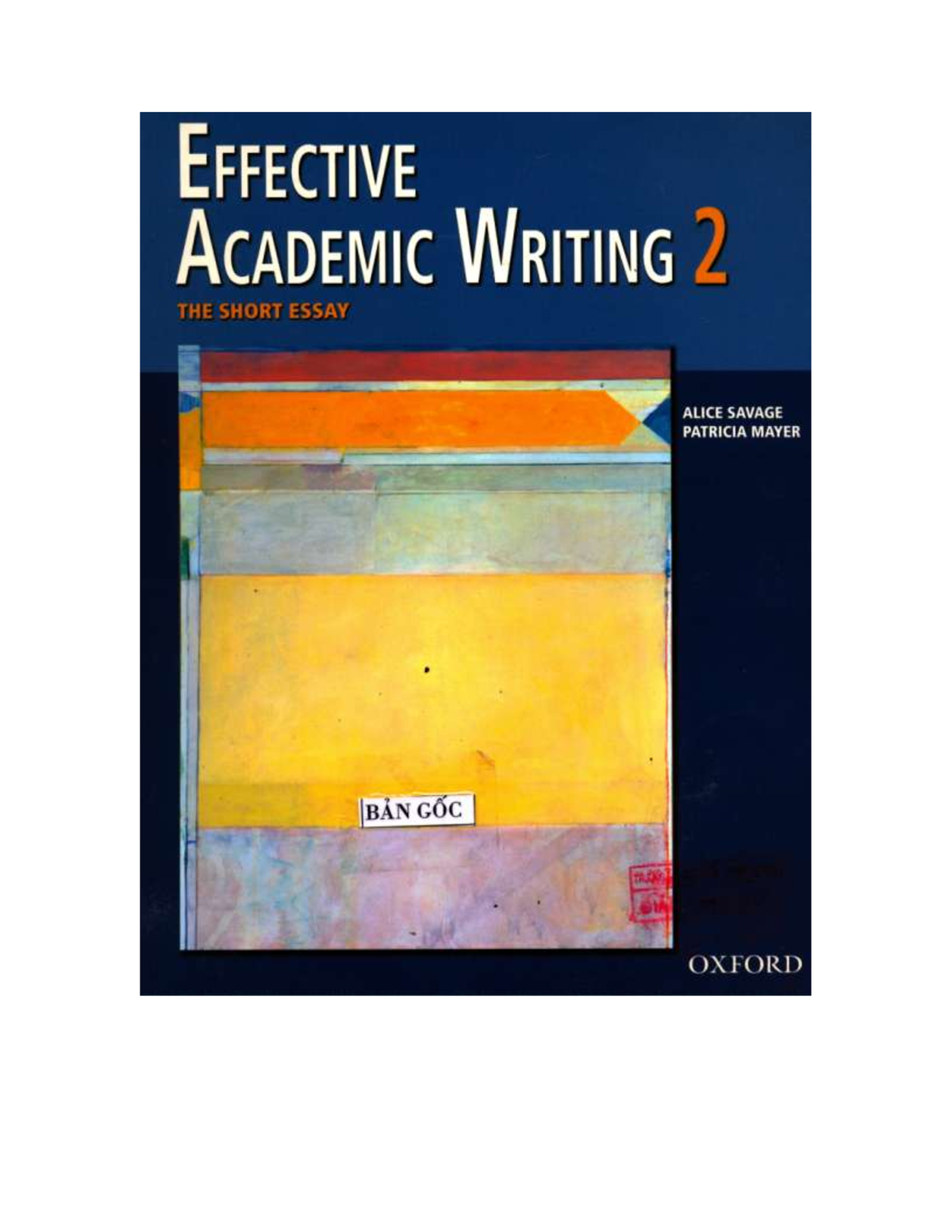 effective academic writing 2 the short essay patricia mayer