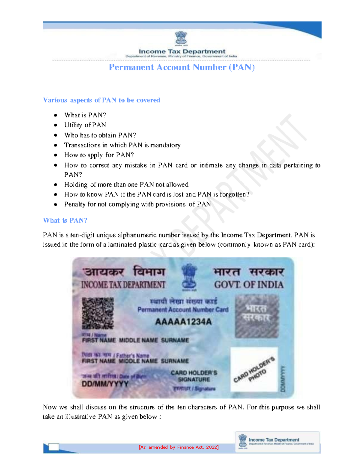 pan card in dav - What is PAN? Utility of PAN Who has to obtain PAN ...