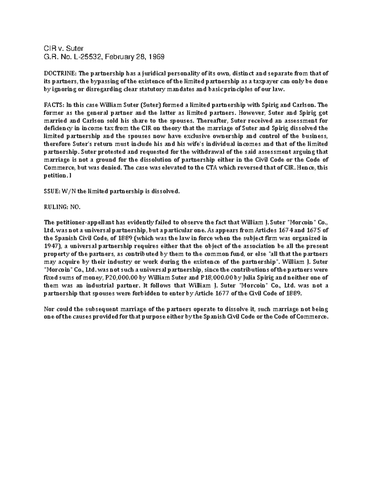 CIR vs Suter - Case Digest - CIR v. Suter G. No. L-25532, February 28 ...