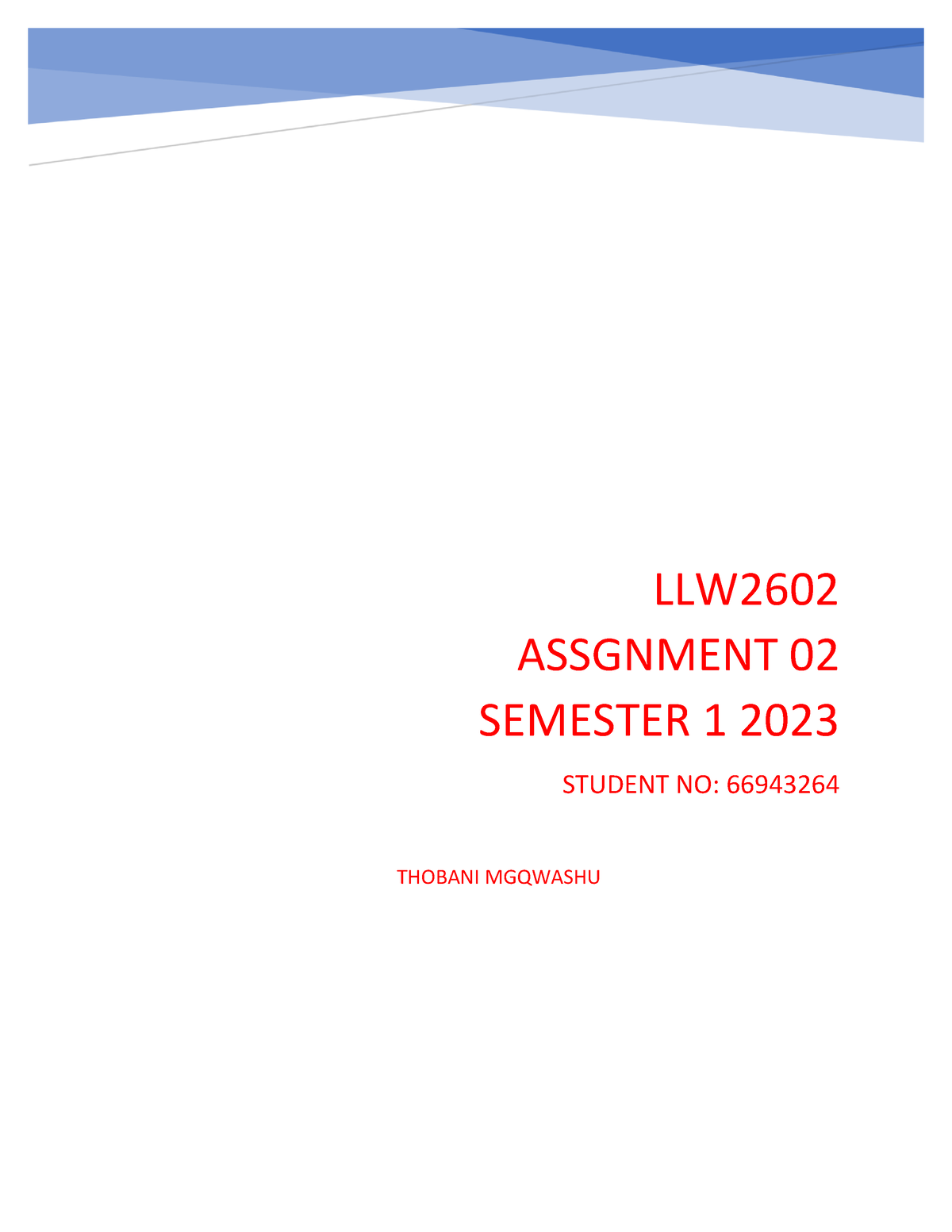 llw2602 assignment 1 semester 2 answers