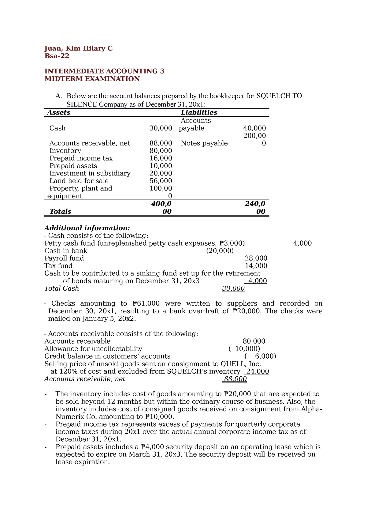 Juan-Midterm - Midterm About Accounting - Juan, Kim Hilary C Bsa ...