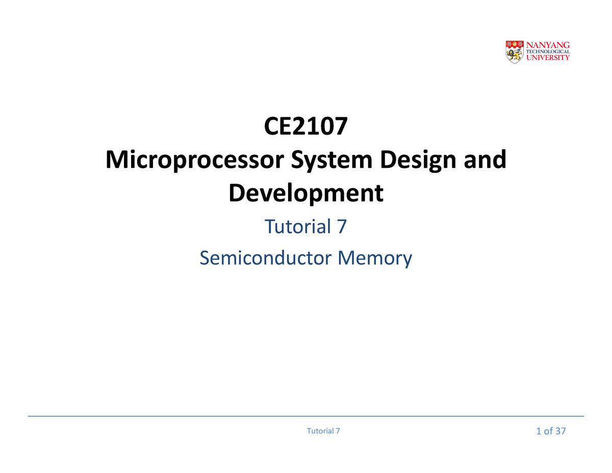 CE2107 - Tutorial 7 - Slides - Warning: TT: Undefined Function: 32 ...