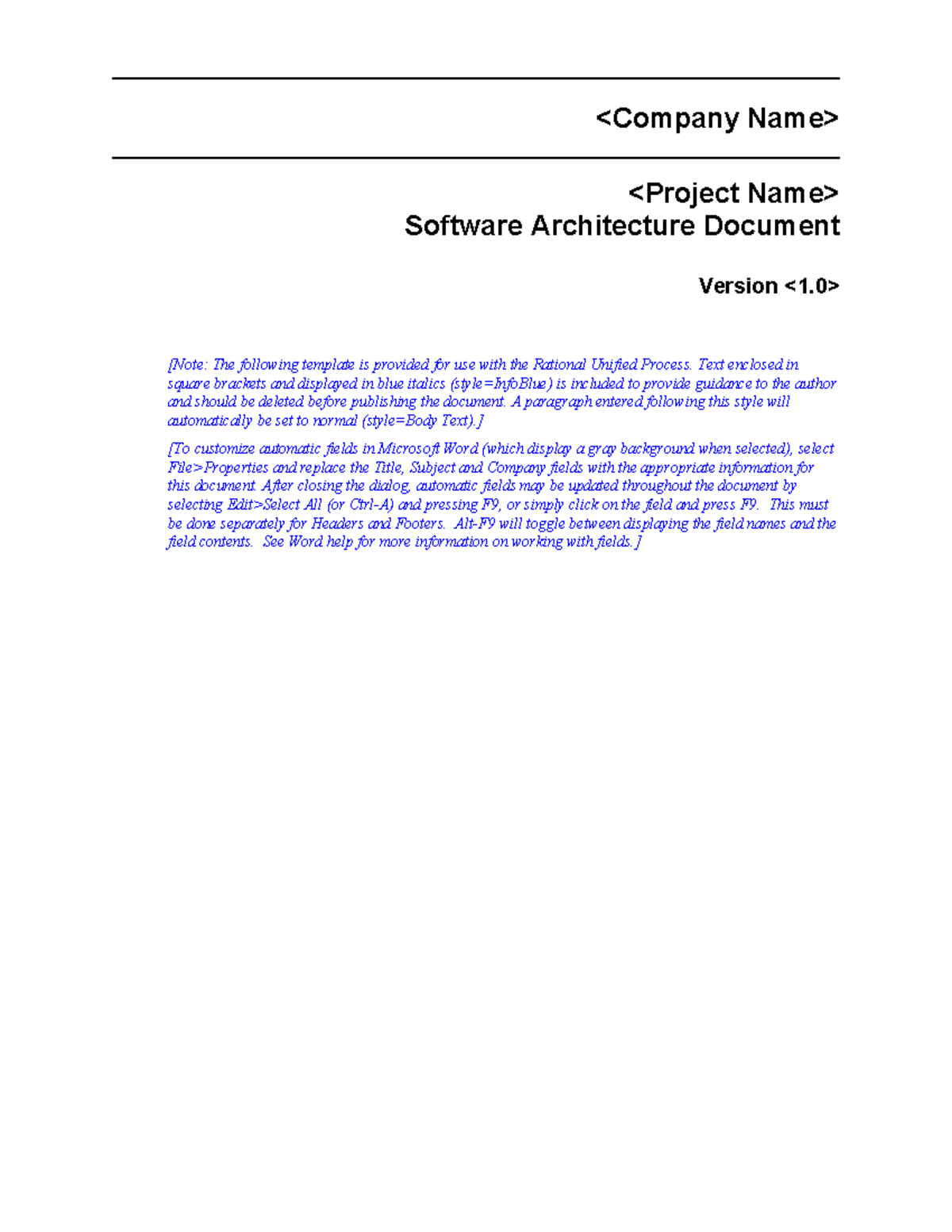 Formato SAD - Es una guía - Software Architecture Document - Studocu