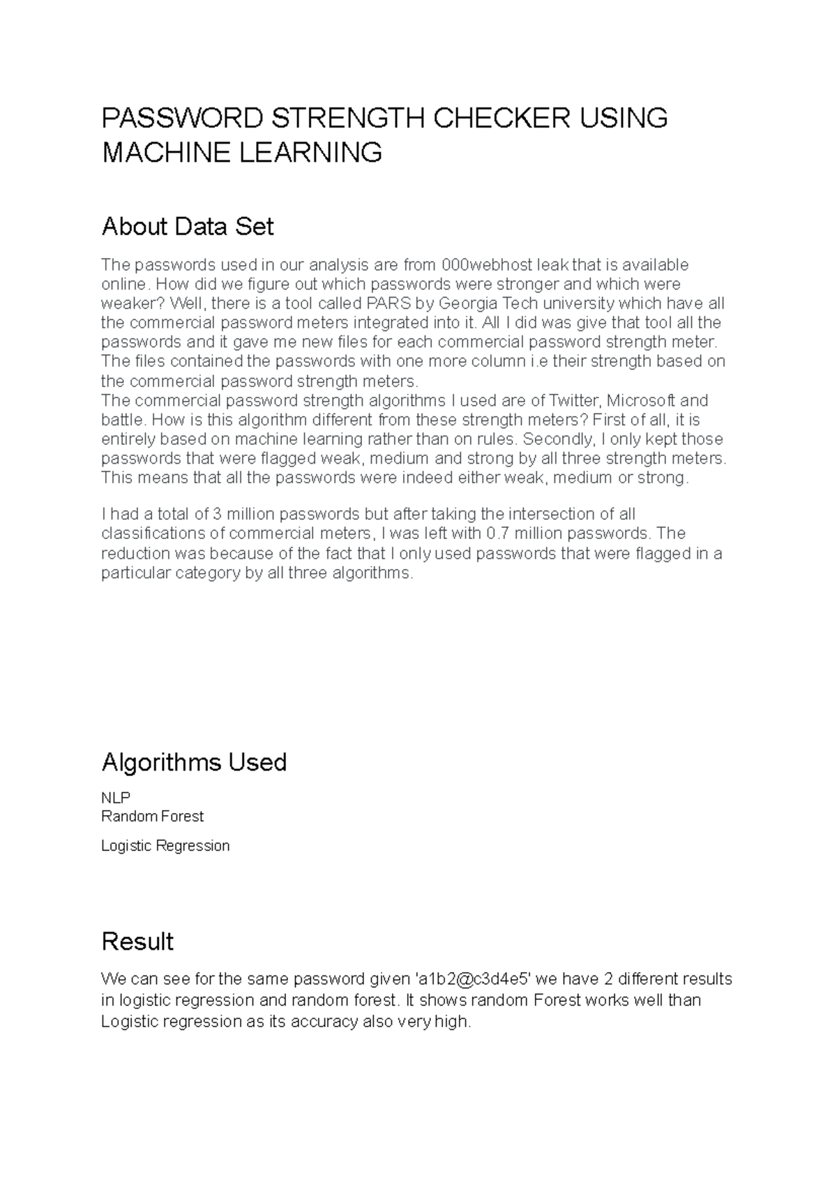 New Microsoft Word Document - PASSWORD STRENGTH CHECKER USING MACHINE ...