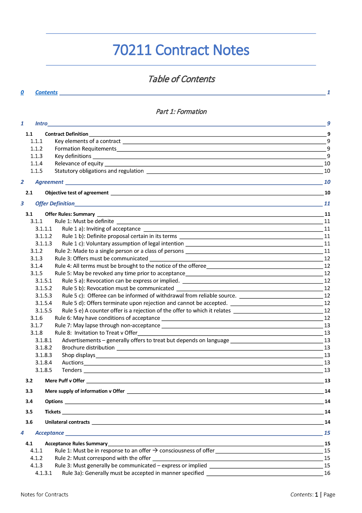 90 Hd Notes For Contracts 70211 - Notes For Contracts Contents : 1 ...