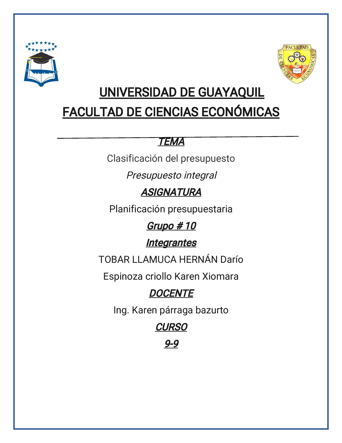 Clasificación Del Presupuesto - Presupuesto Integral - Filosofia Del ...