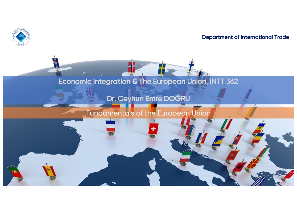 4 Fundamentals Of The EU - Economic Integration & The European Union ...