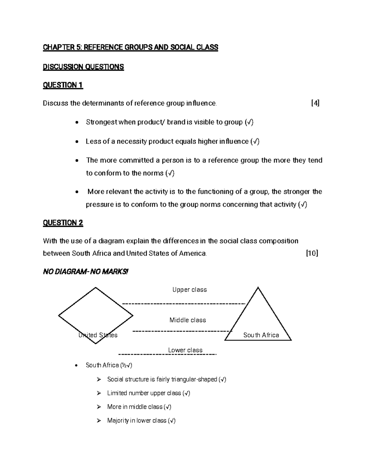 Discussion Questions Chapter 5, 6 & 7 C H A P T E R 5 R E F E R E N C E G R O U P S A N D S