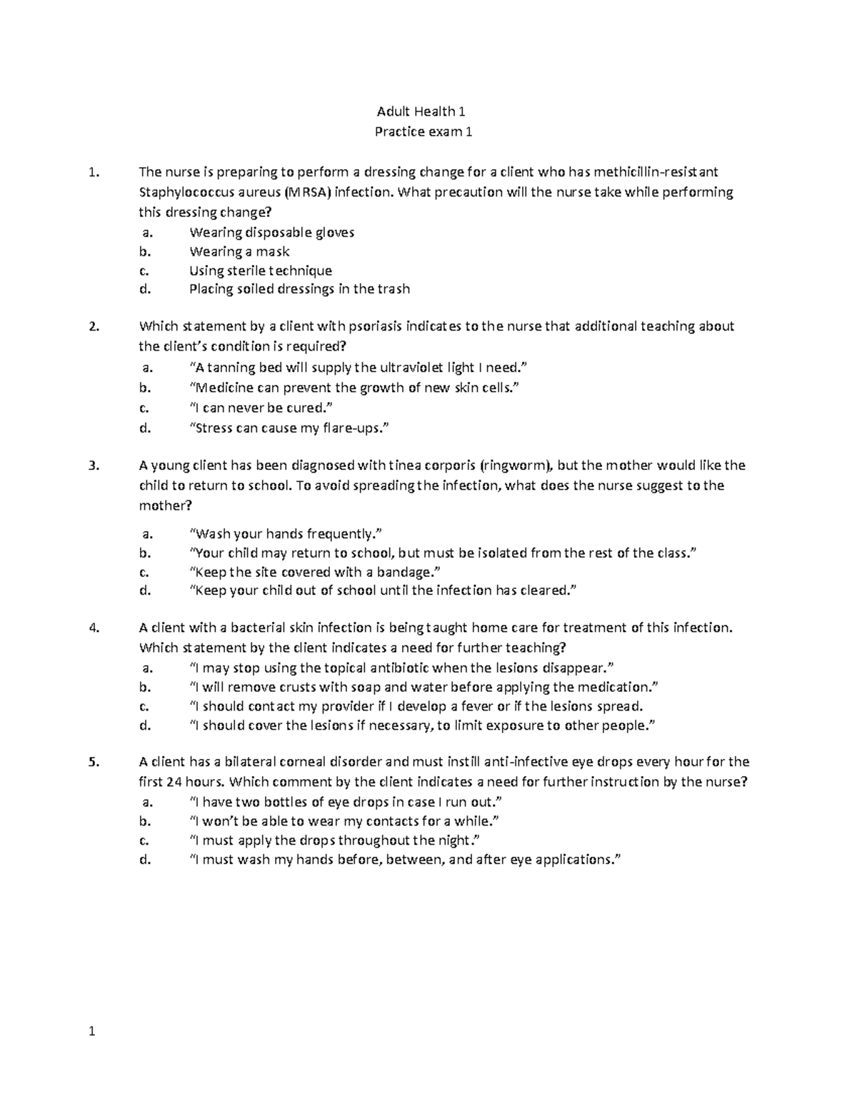 Studocu Master Practice Questions Exam 1 - Warning: TT: Undefined ...