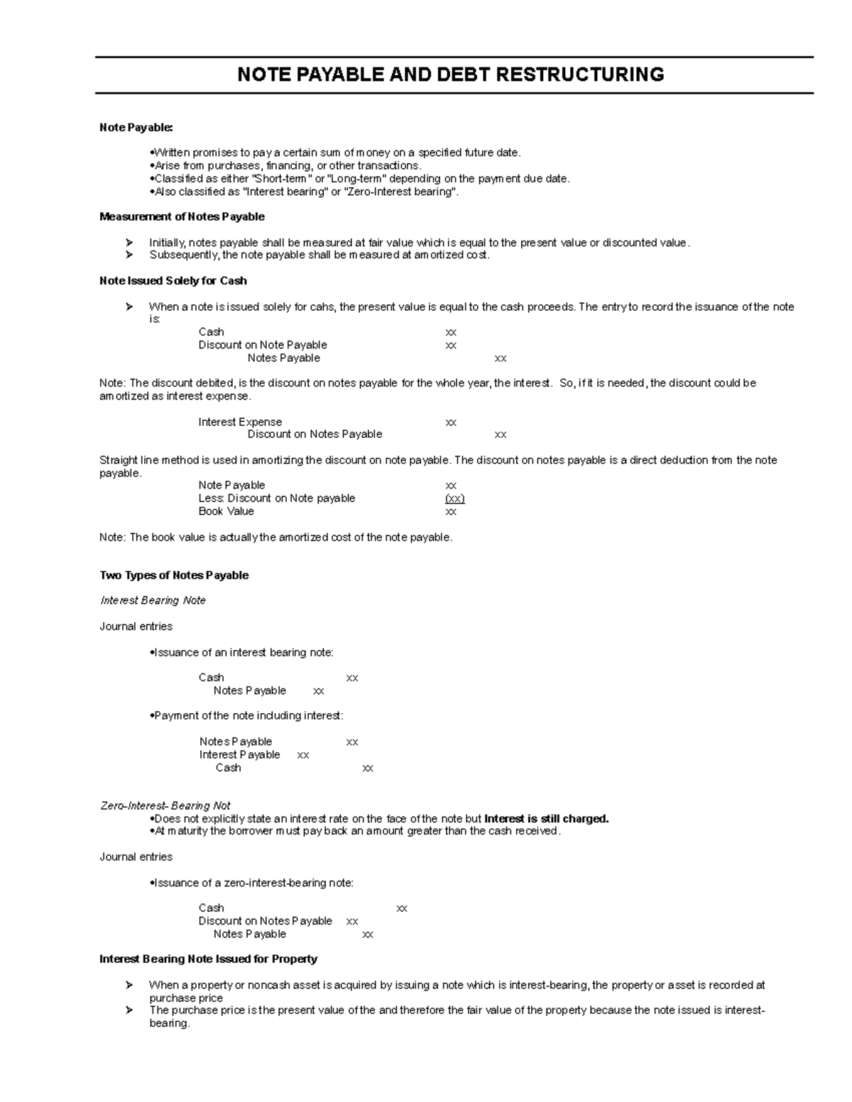 430003972 48948151 Notes Payable - Advanced Financial Accounting - Studocu
