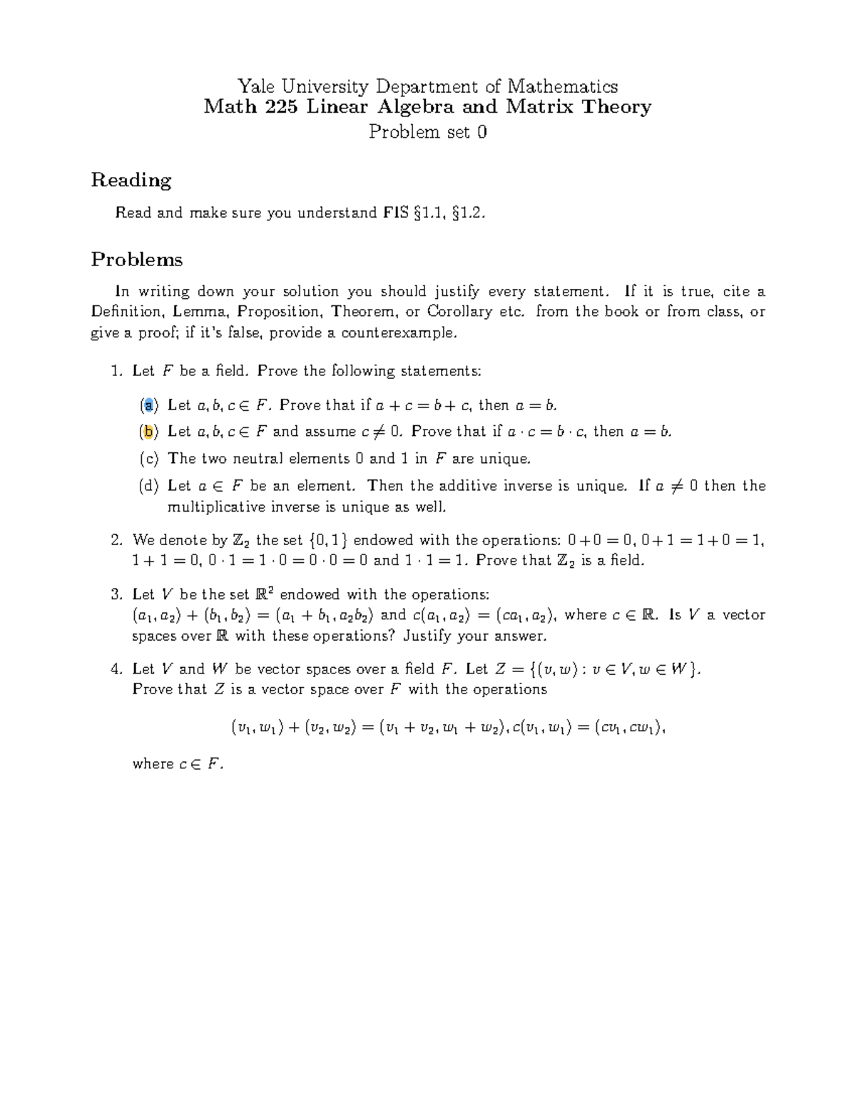 math-225-problem-set-0-yale-university-department-of-mathematics-math