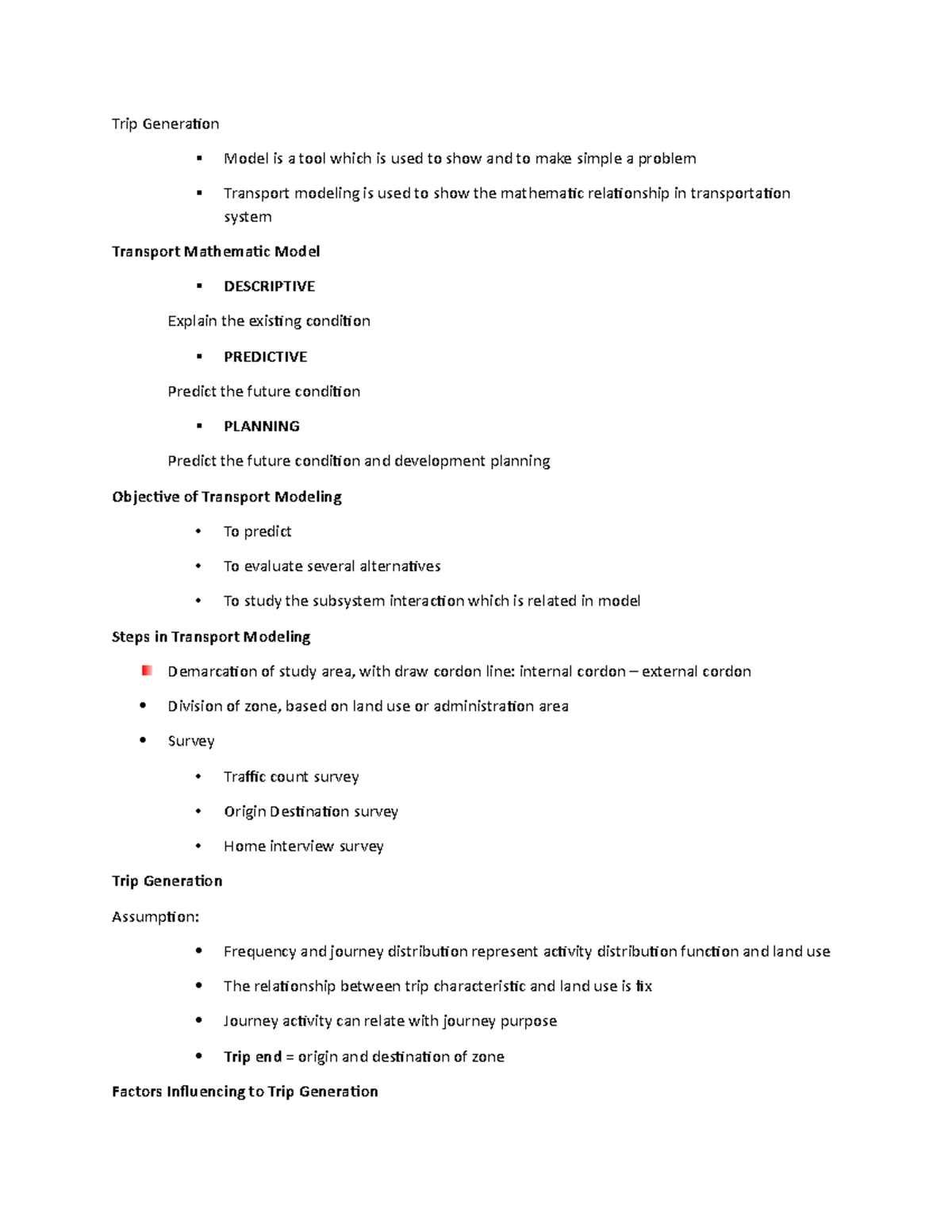 Trip Generation and distribution translate - Trip Generation Model is a ...