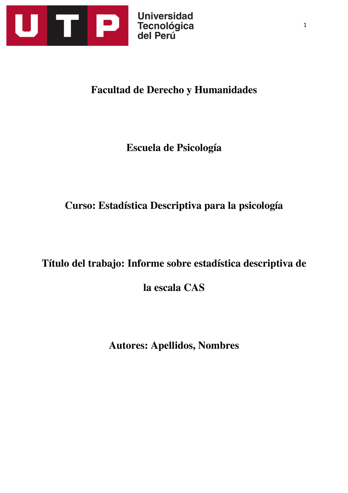 Informe Ejemplo CAS - Buena - Facultad De Derecho Y Humanidades Escuela ...