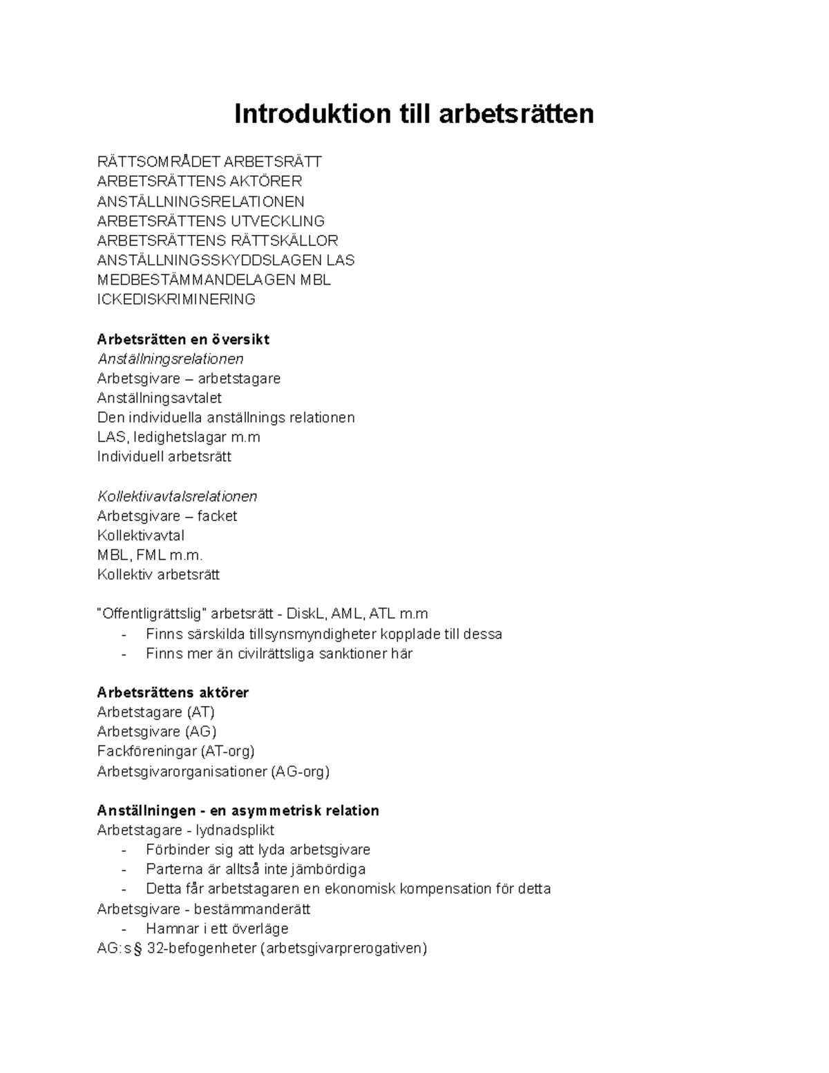 Introduktion till arbetsrätten - Introduktion till arbetsrätten ...