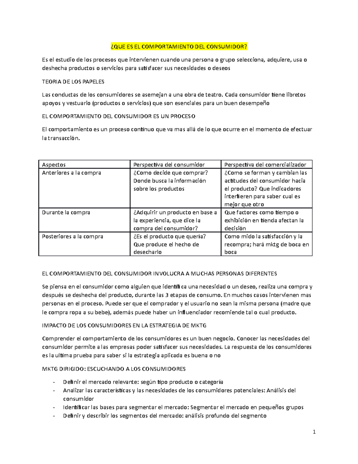 Resumen Comportamiento - ¿QUE ES EL COMPORTAMIENTO DEL CONSUMIDOR? Es ...