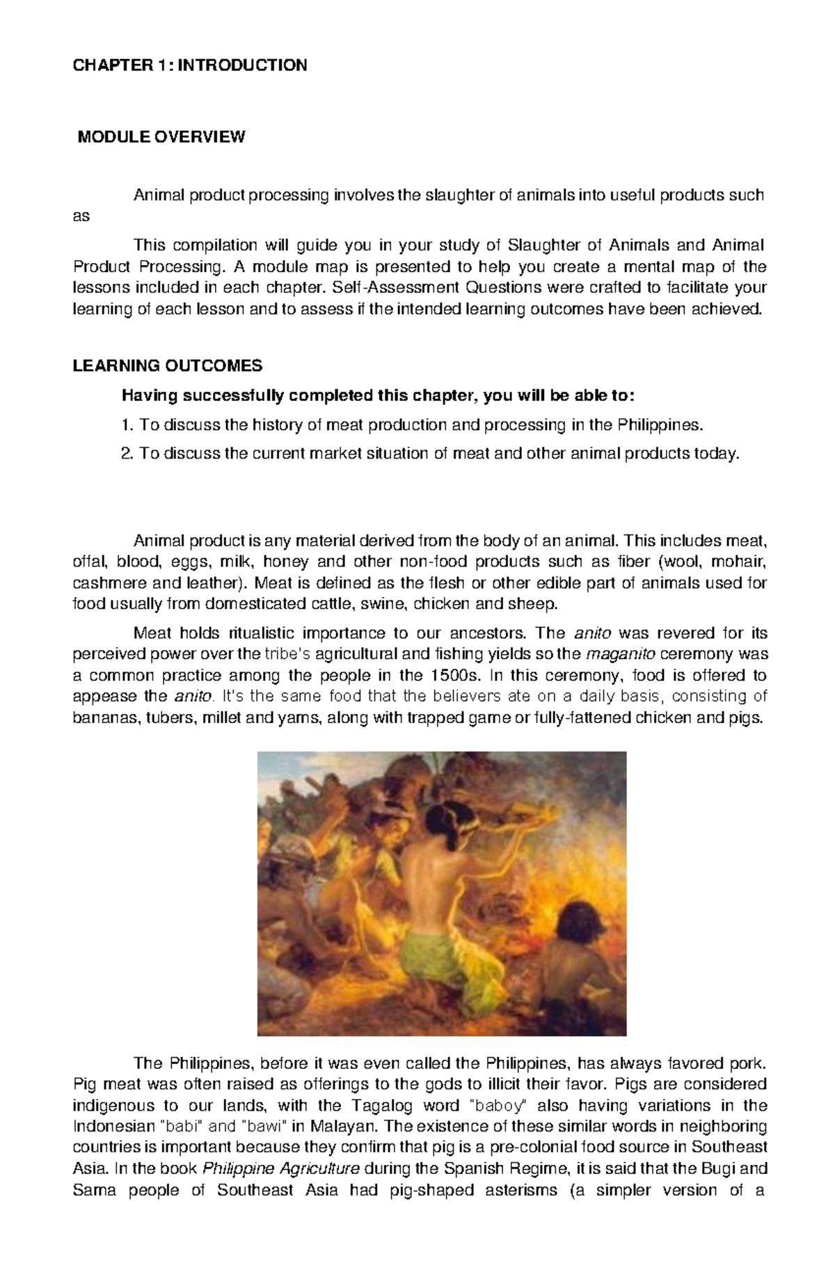 I Introduction CHAPTER 1 INTRODUCTION MODULE OVERVIEW Animal