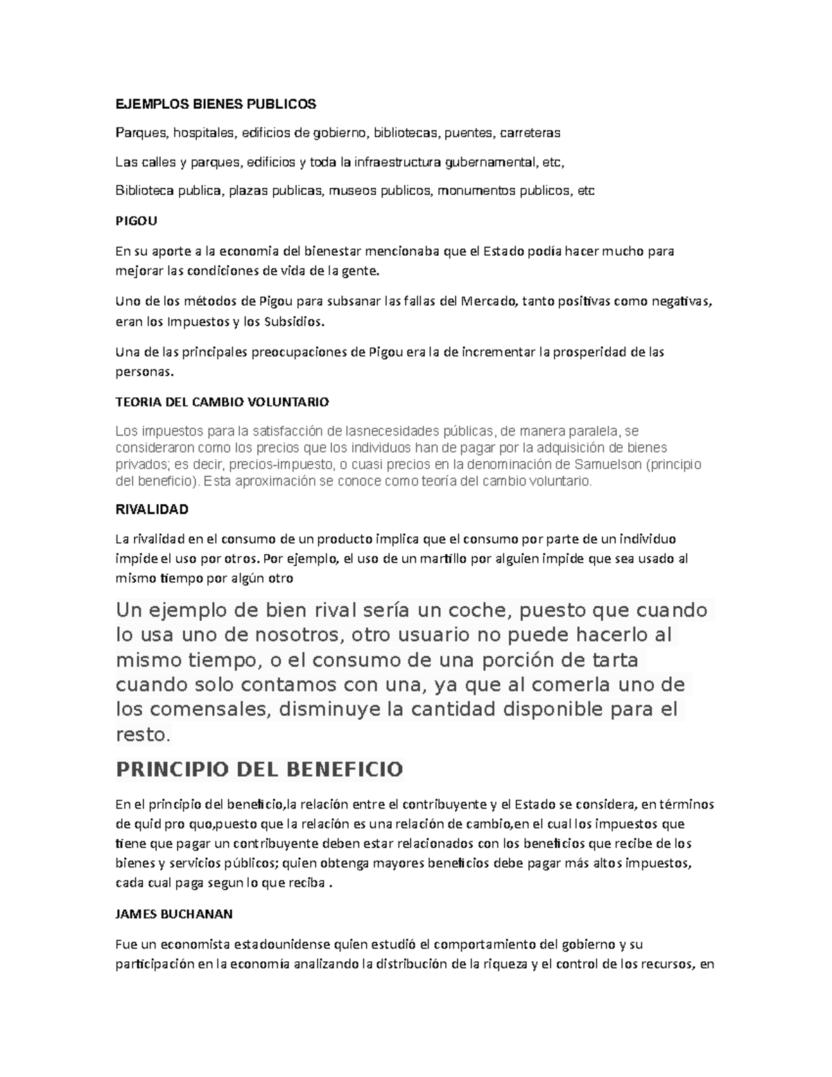Ejemplos Bienes Publicos EJEMPLOS BIENES PUBLICOS Parques, hospitales, edificios de gobierno