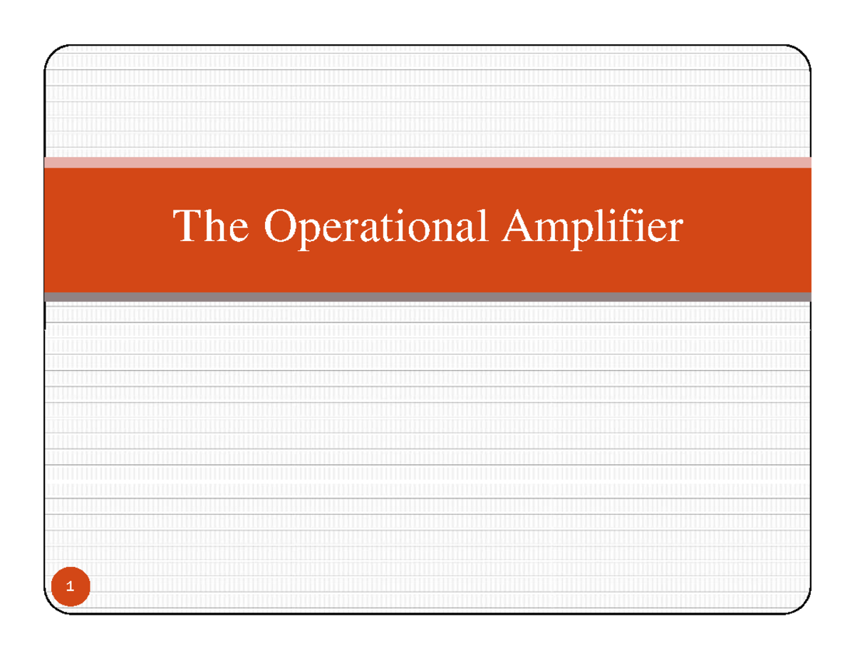 Differential amp with 2 opamps, voltage comparator The Operational