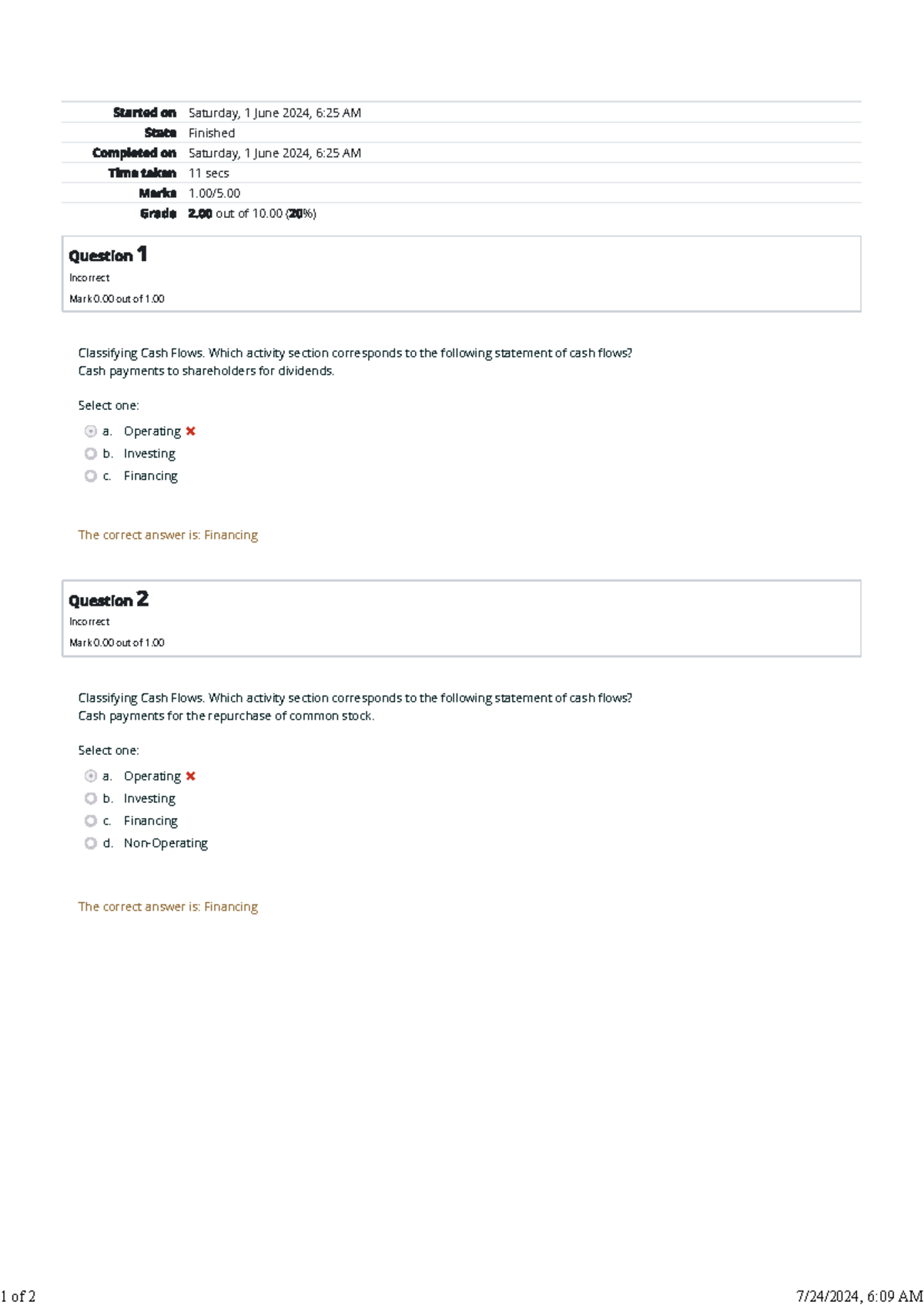 Self-Quiz Unit 8 Attempt review Home - Saturday, 1 June 2024, 6:25 AM ...