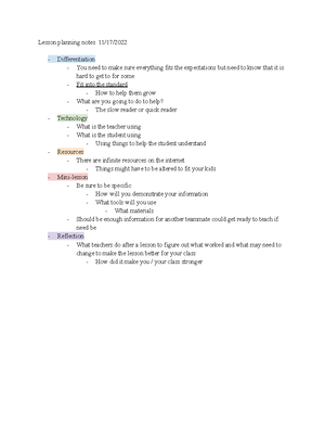 Lesson Planning 101 - Lesson Planning 101 - NOTES Teaching Channel ...