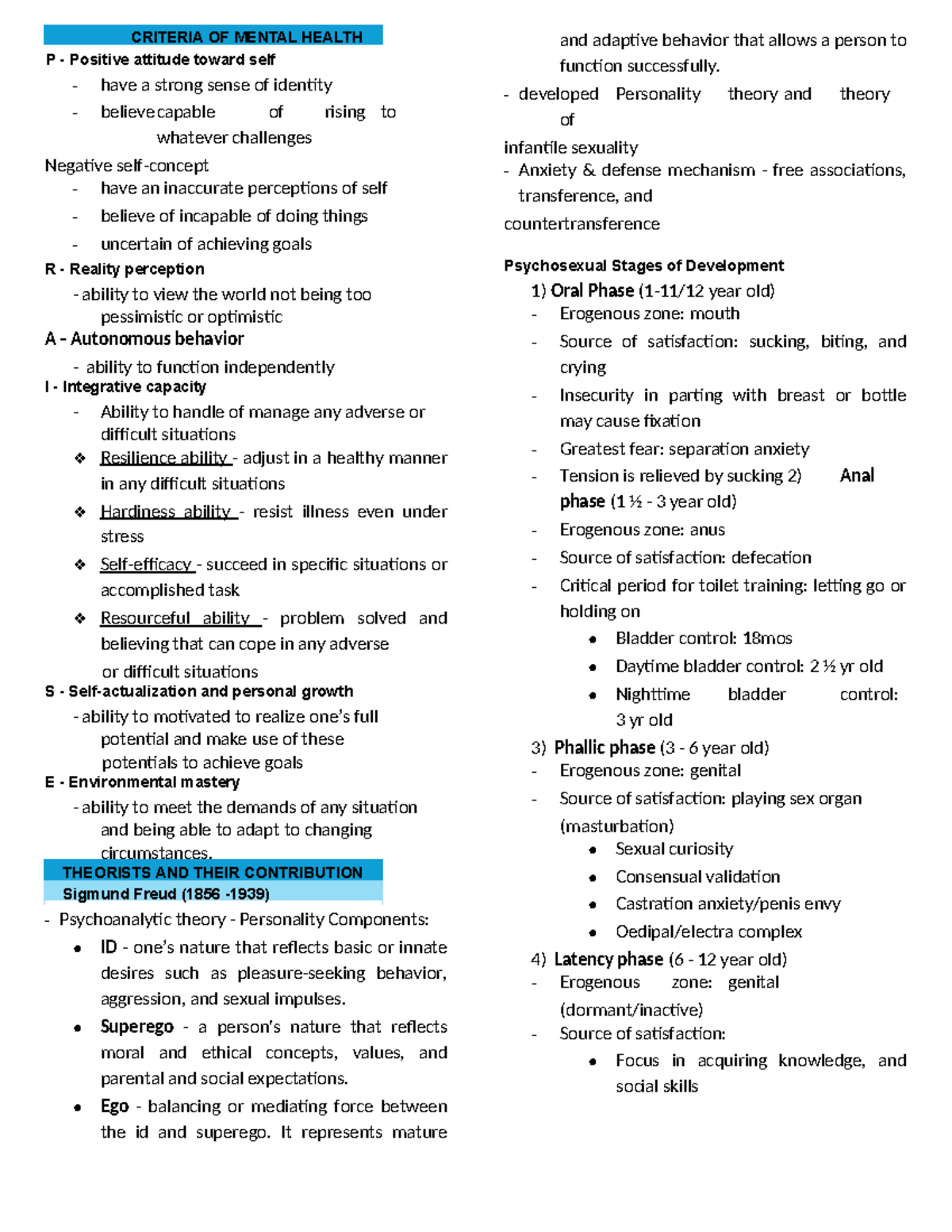 Prelim-317 - Reviewer - Criteria Of Mental Health P - Positive Attitude 