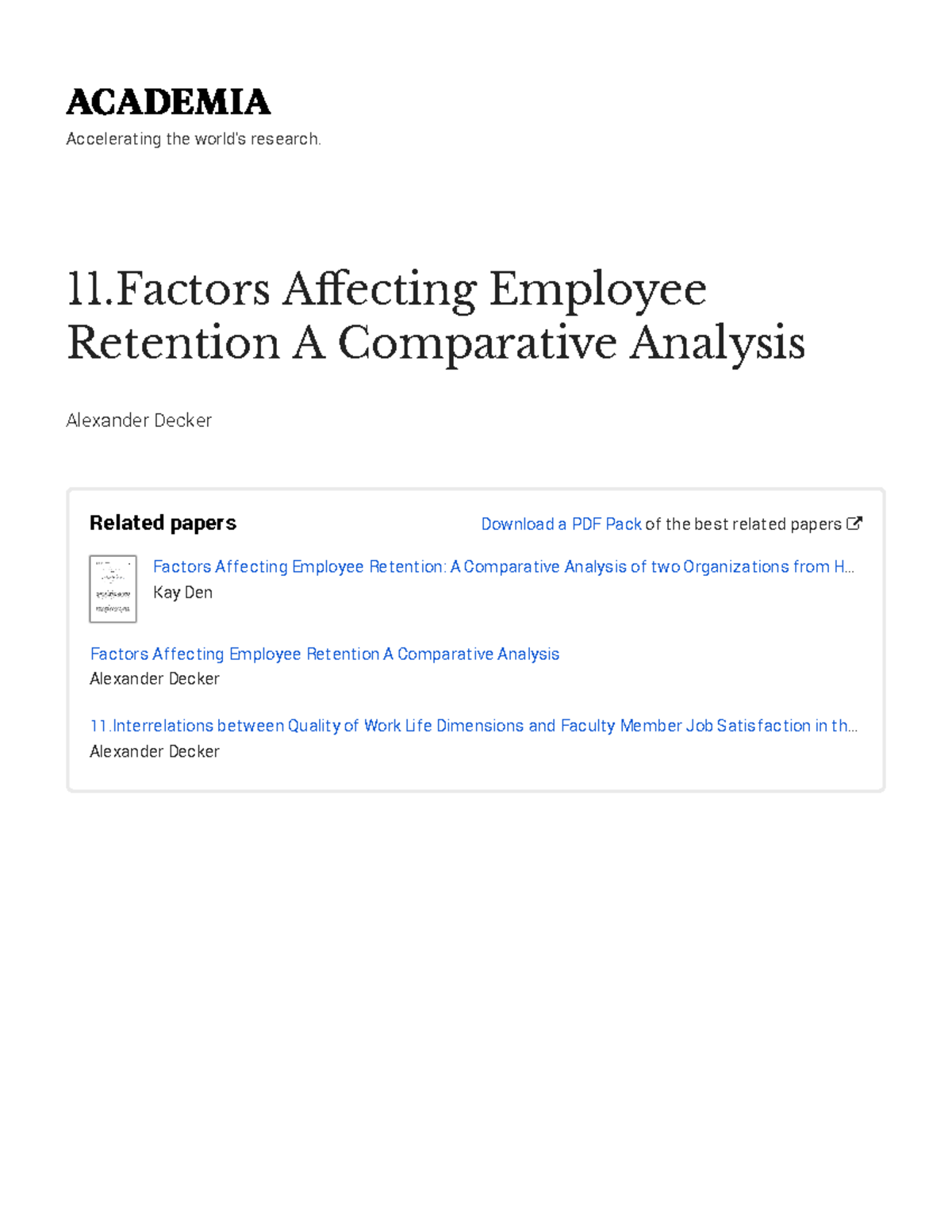5 Factors Affecting Employee Retention A Comparative Analysis-with ...