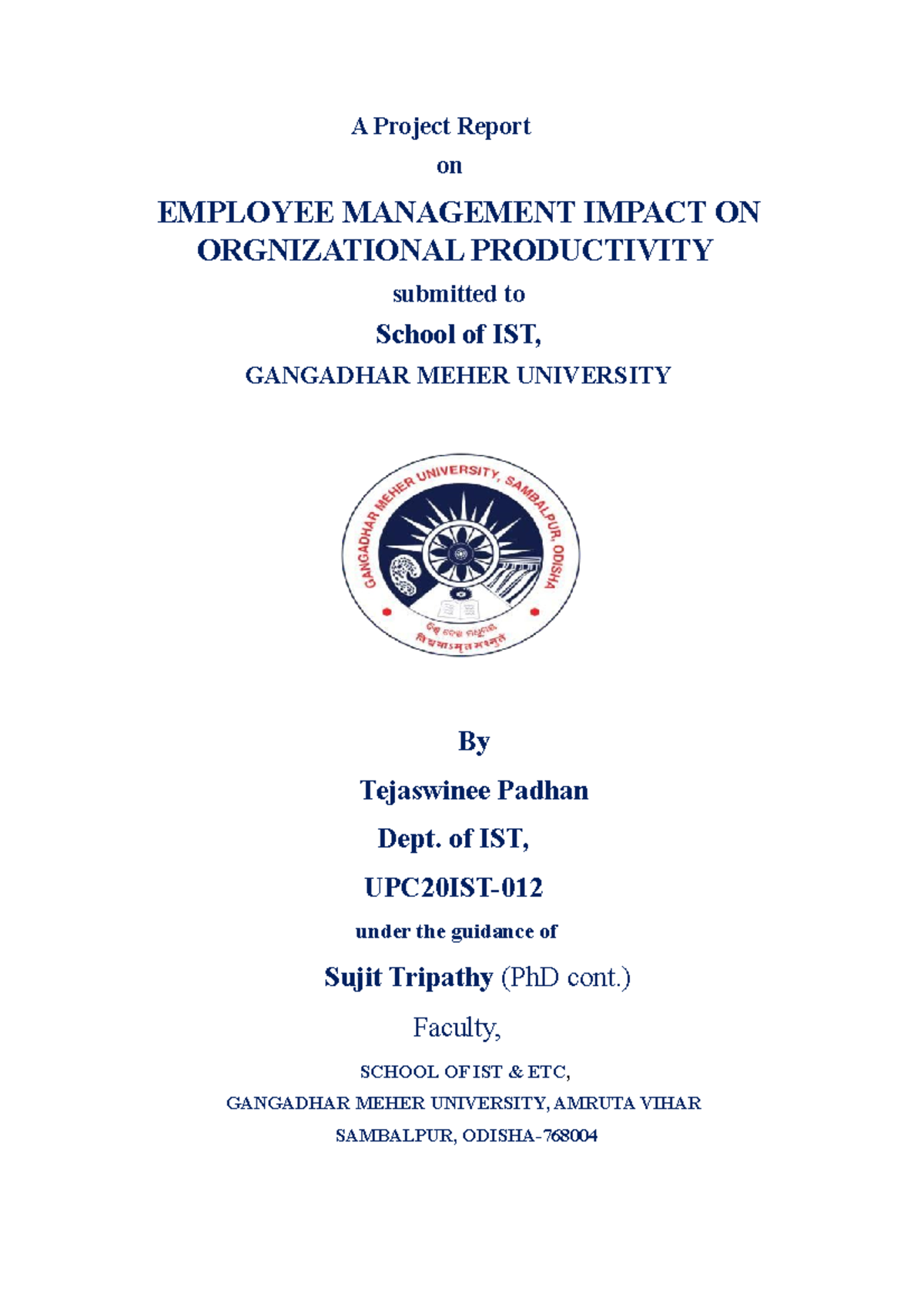 1660739516095 Project Report on Employee Management - A Project Report ...