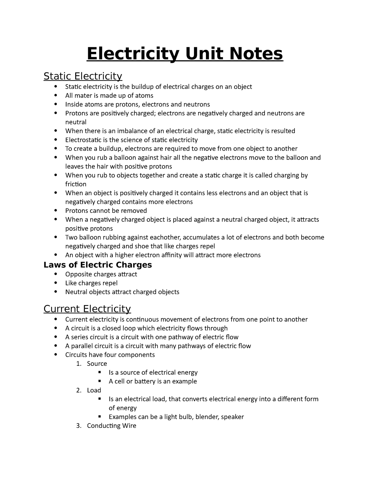 electricity-unit-notes-grade-9-science-electricity-unit-notes