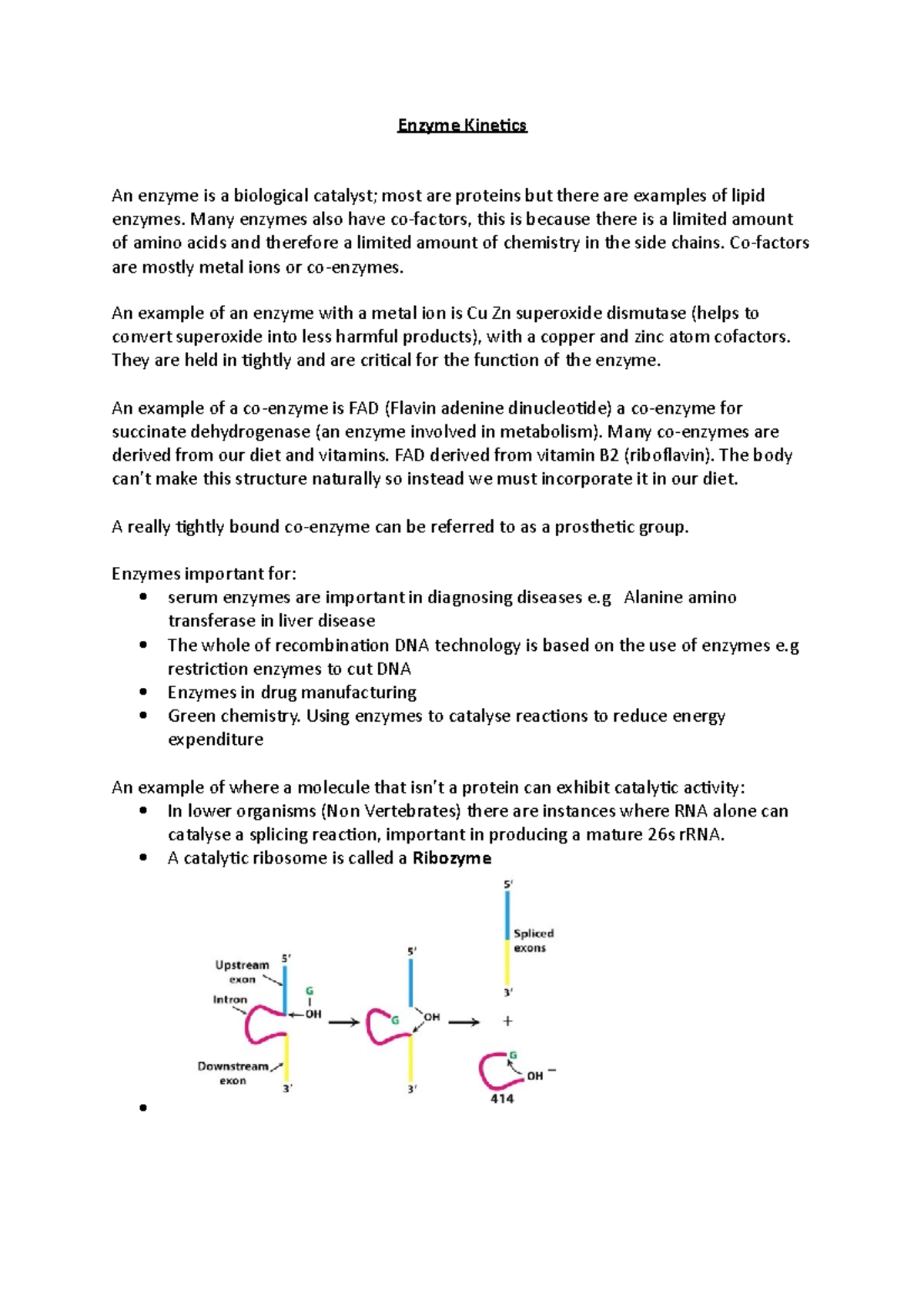 Enzyme Lecture notes 5 Enzyme An enzyme is a