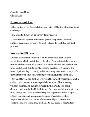 Law 2 - Allocation of Government Power - Constitutional Law Class Notes ...