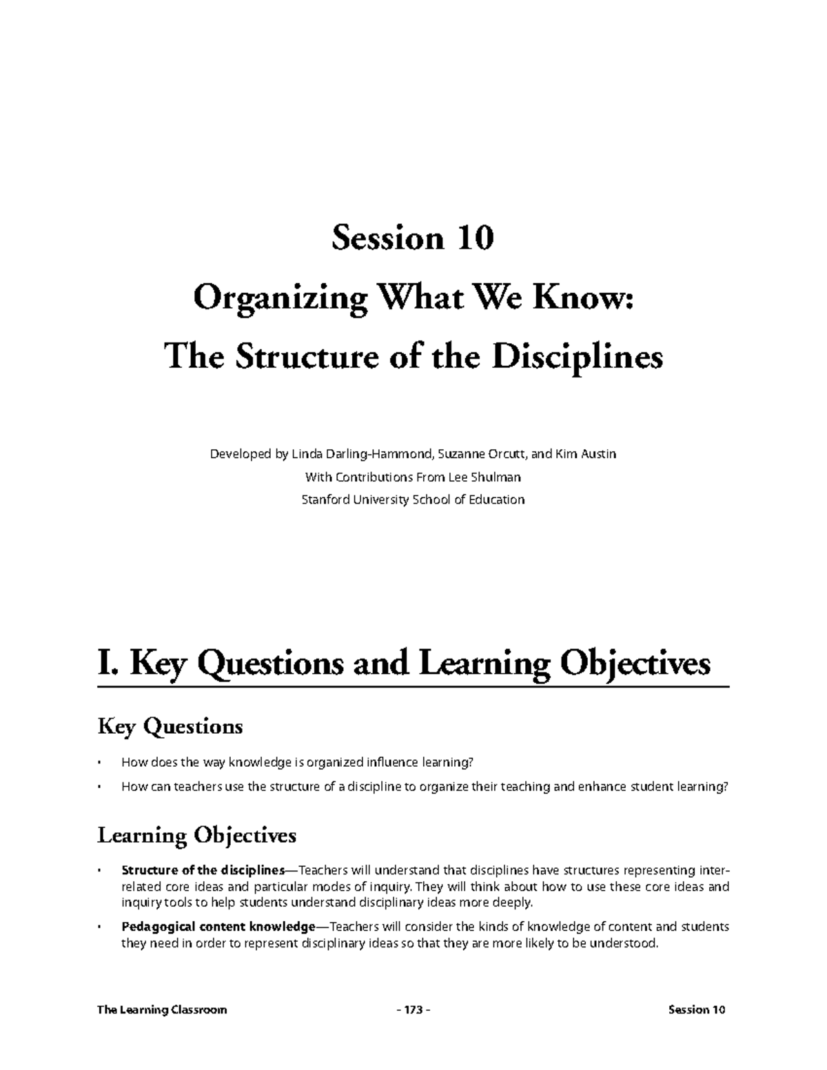 Session 10 Organizing What We Know The Structure of the ( PDFDrive ...