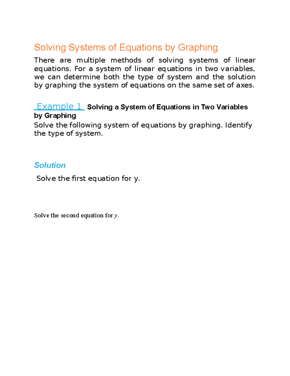 solving-systems-of-equations-by-graphing-for-a-system-of-linear