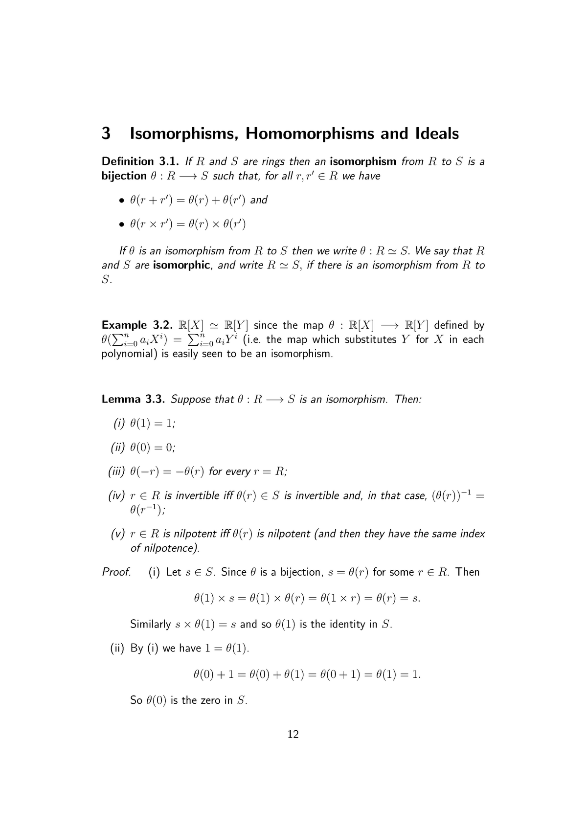 3 - CHAPTER 3'S NOTE - 3 Isomorphisms, Homomorphisms And Ideals ...