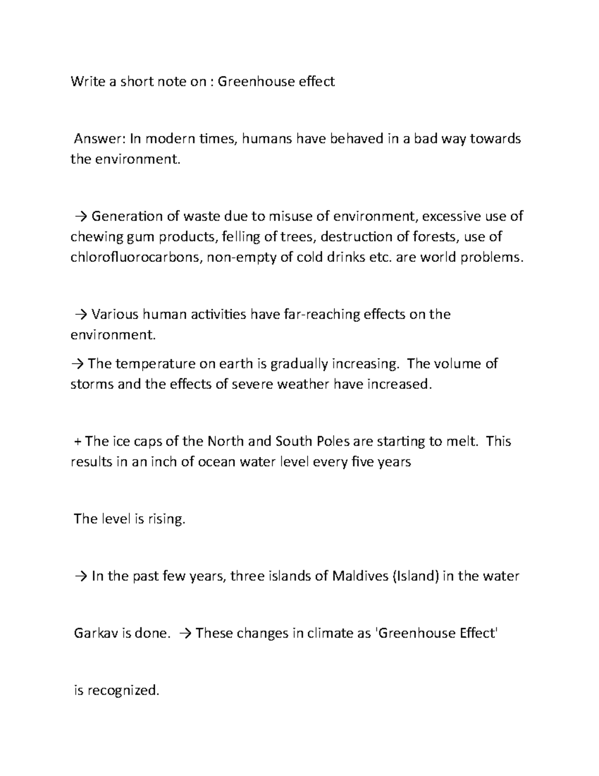 write-a-short-note-on-greenhouse-effect-write-a-short-note-on