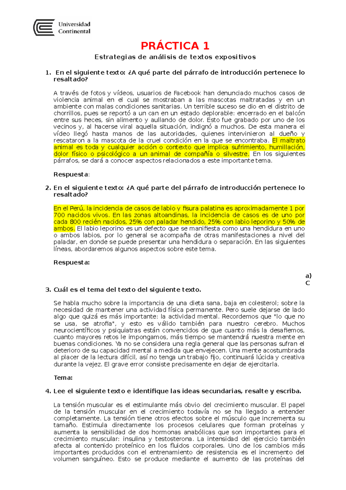 Práctica N° 1 Y 2 DE LA Semana 3 Para La Ingenieria Civil Y Su ...