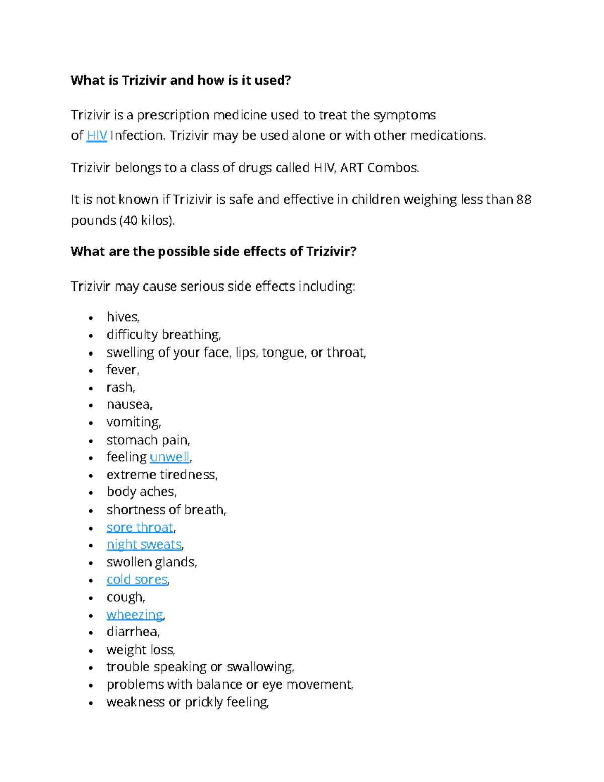Trizivir - summary - What is Trizivir and how is it used? Trizivir is a ...