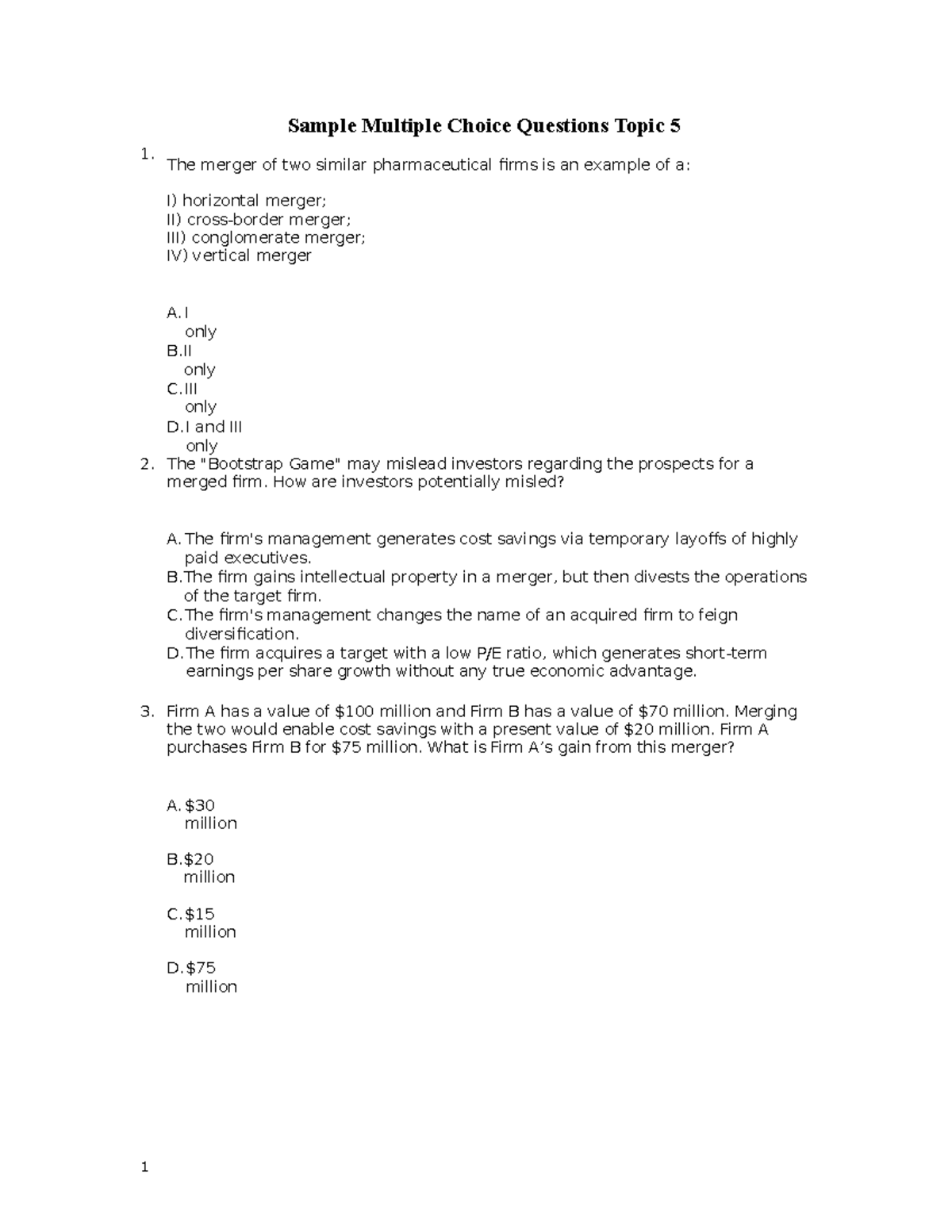 Multiple choice questions pdf picture