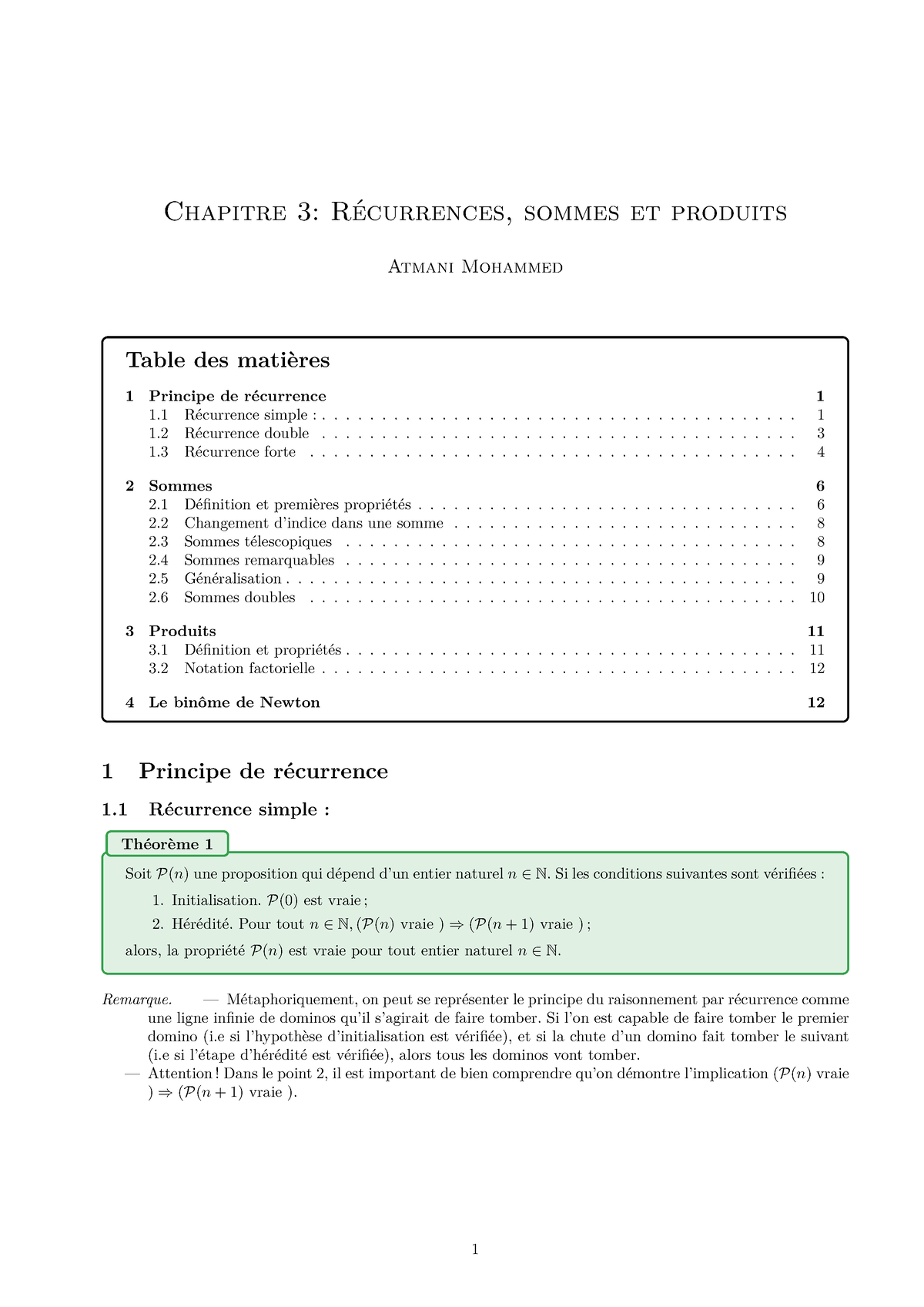 Tout entier n≥2 admet un diviseur premier (La récurrence forte) 