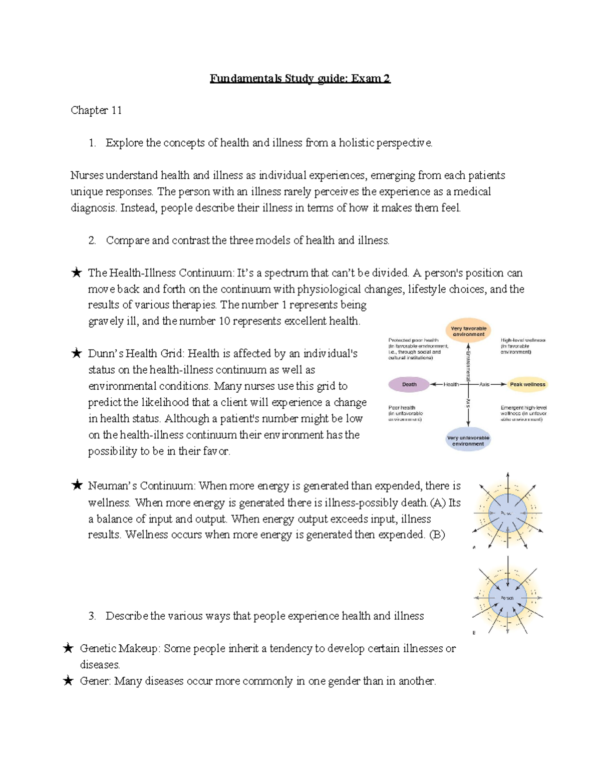 Fundamentals Study Guide Exam 2 - Nurses Understand Health And Illness ...