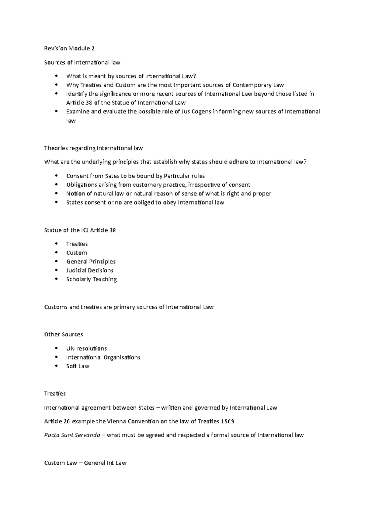 Revision Module 2 - Lecture notes 1-2 - Revision Module 2 Sources of ...